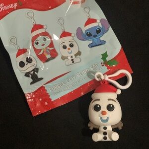 Disney Olaf Rubber Bag Clip Holiday Hat